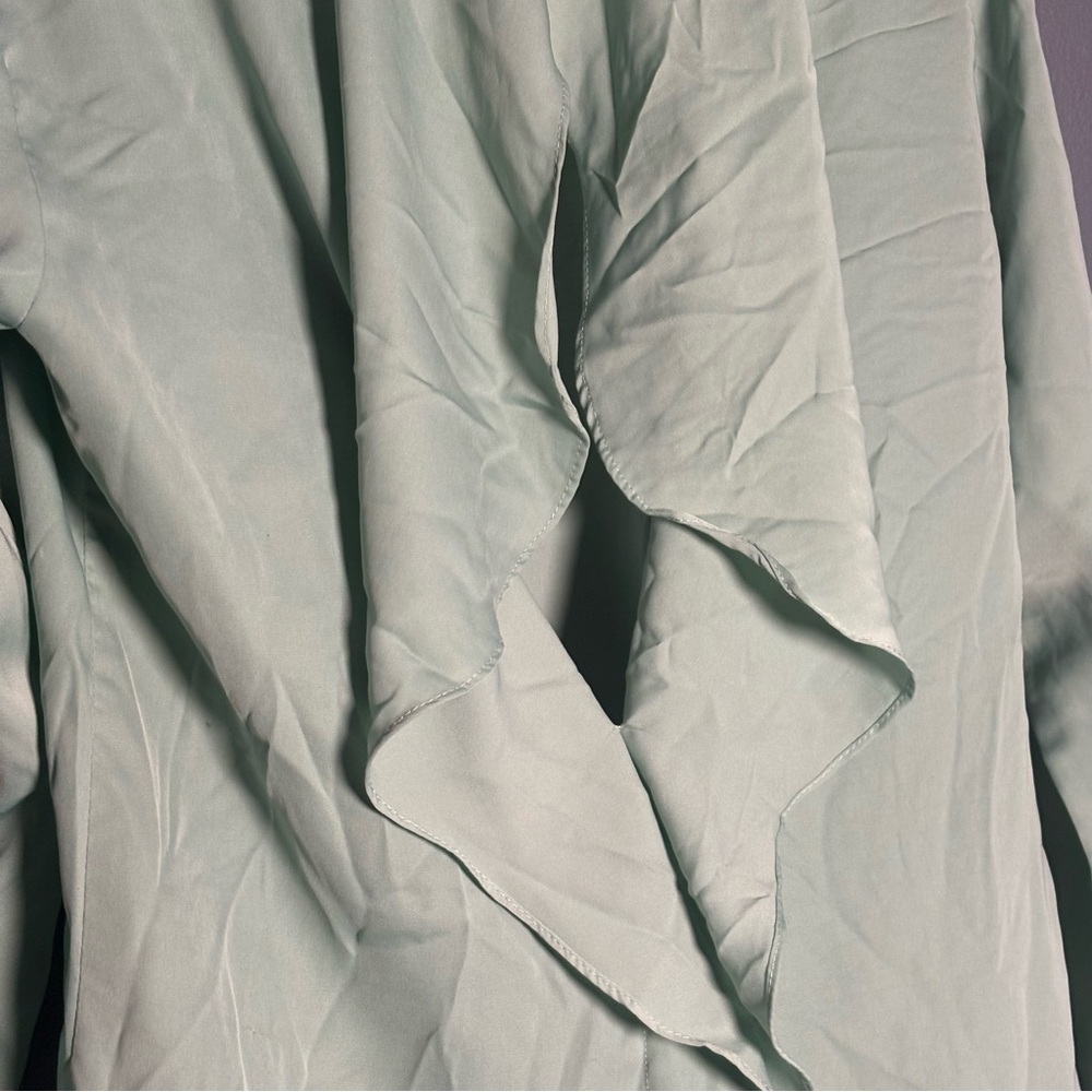 BKE Red Mint Green Blouse | Medium | Hi-Low Hem | Ruffle open Back | READ - Picture 6 of 10
